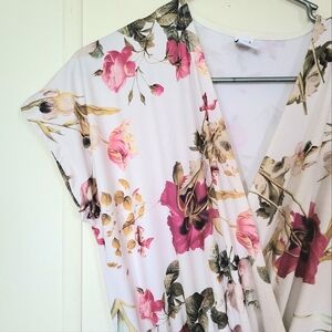 Mrdbrd Floral Surplice Maxi Dress